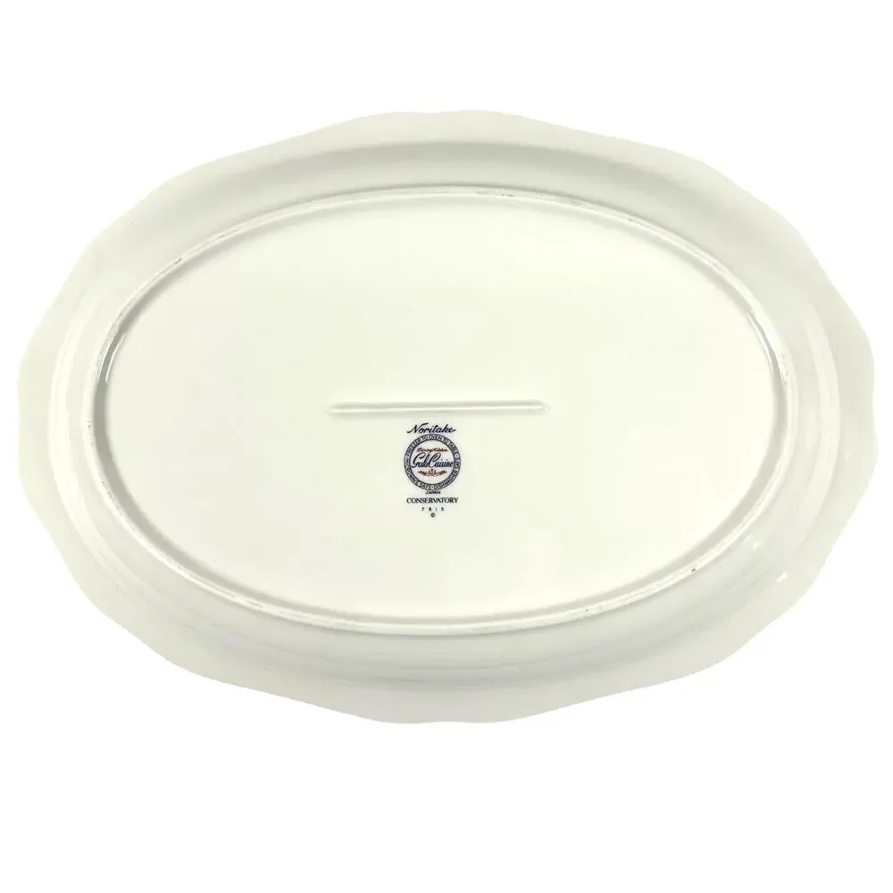 Noritake Conservatory Gala Cuisine 7915 Japan Large Oval Serving Platter-Nice! - Picture 8 of 9